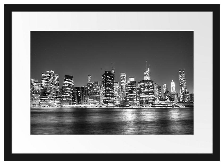 Pixxprint New York City, im Galerie-Passepartout Bilderrahmen Super Rabatt