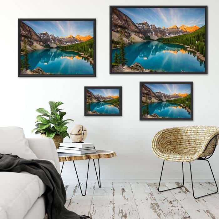 Pixxprint Bergsee, im Schwebe-Effekt Bilderrahmen Cyber Monday