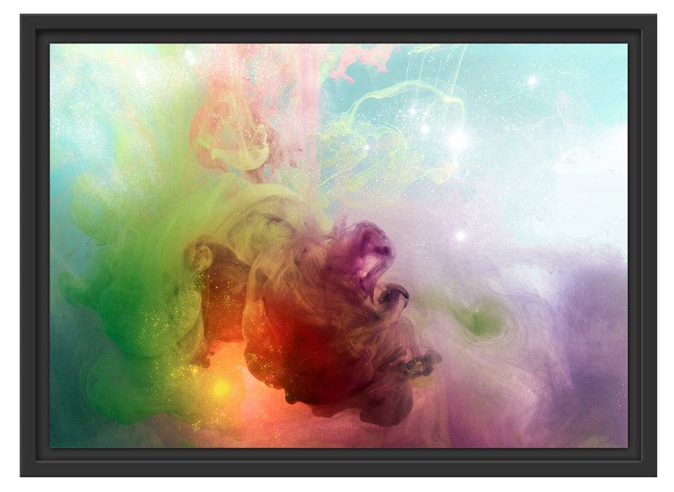 Pixxprint Bunte Wasserwelle, im Schwebe-Effekt Bilderrahmen Top Angebot