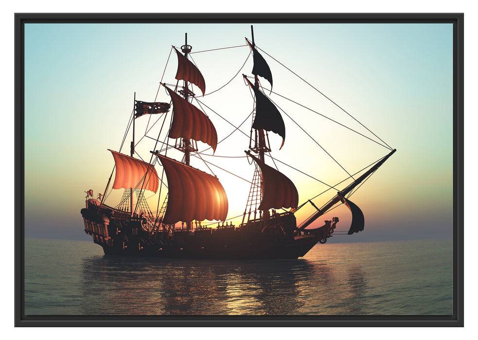Pixxprint Altes Segelschiff, im Schwebe-Effekt Bilderrahmen Tägliche Deals