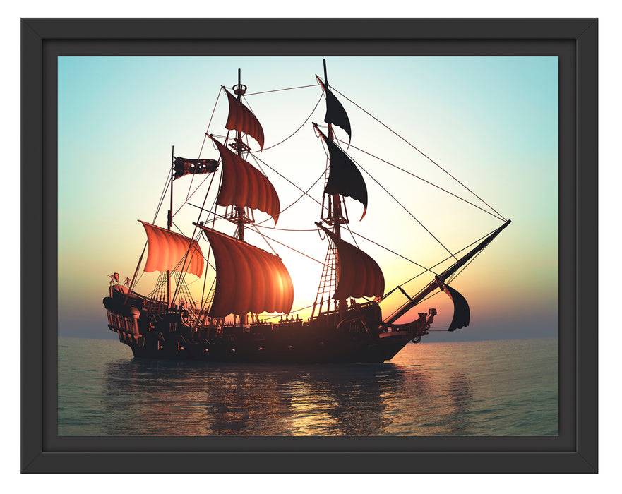 Pixxprint Altes Segelschiff, im Schwebe-Effekt Bilderrahmen Tägliche Deals