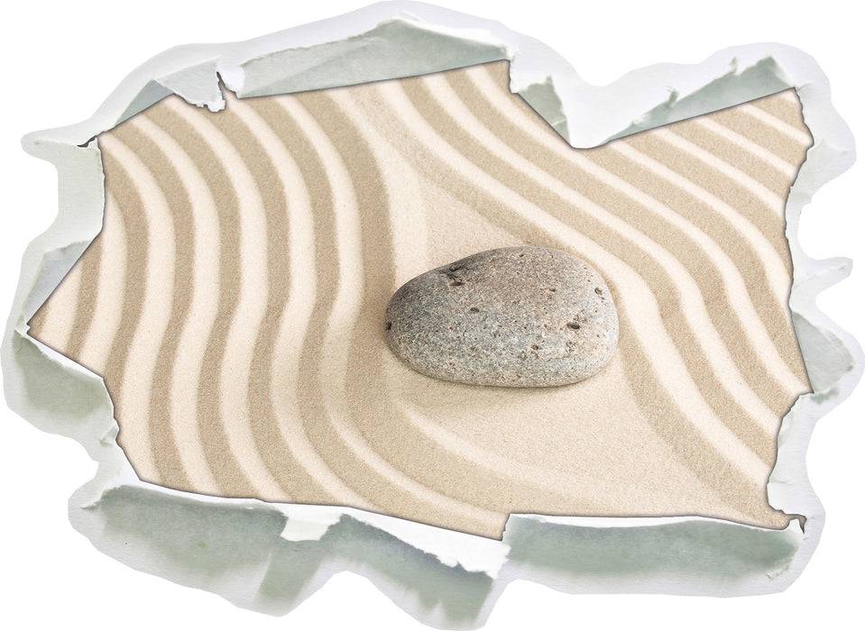 Pixxprint Steine in Sand mit Muster, 3D Wandtattoo Nur für heute