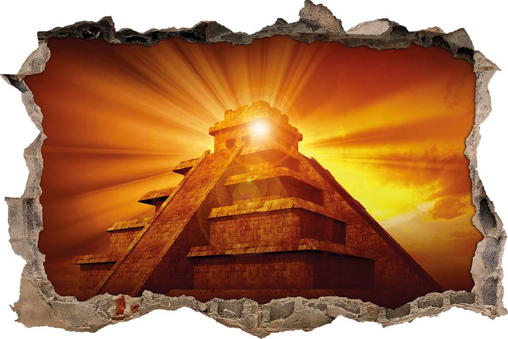 Pixxprint Prächtige Maya Pyramide, 3D Wandtattoo Vierteljährliche Förderung