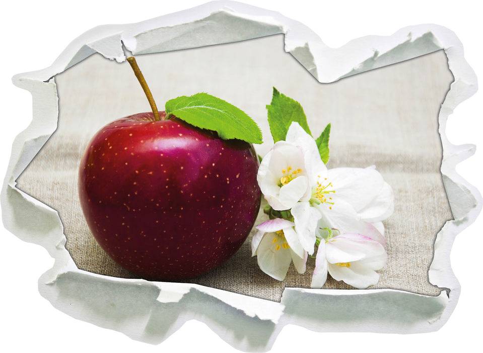 Pixxprint Knackiger roter Apfel, 3D Wandtattoo Nur noch ein Tag übrig