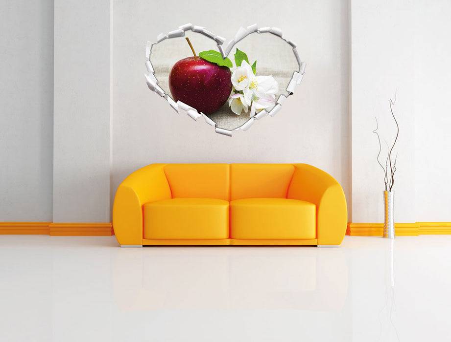 Pixxprint Knackiger roter Apfel, 3D Wandtattoo Nur noch ein Tag übrig
