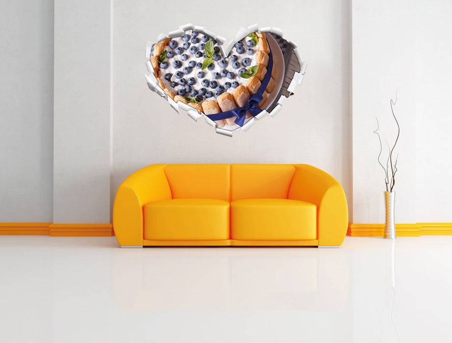 Pixxprint Köstliche Heidelbeertorte, 3D Wandtattoo 50% Rabatt mit kostenlosem Versand