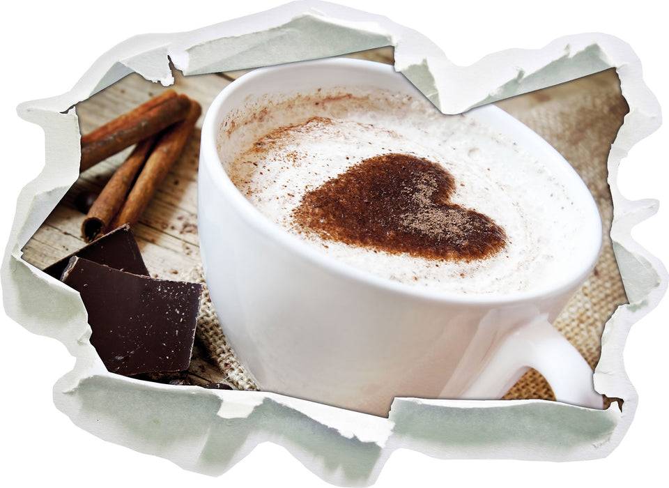 Pixxprint Tasse Kaffee mit Schokolade, 3D Wandtattoo Fabrikladen