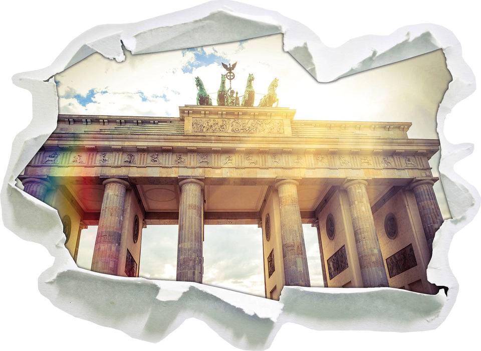 Pixxprint Brandenburger Tor in Berlin, 3D Wandtattoo Begrenzt auf 3 Tage