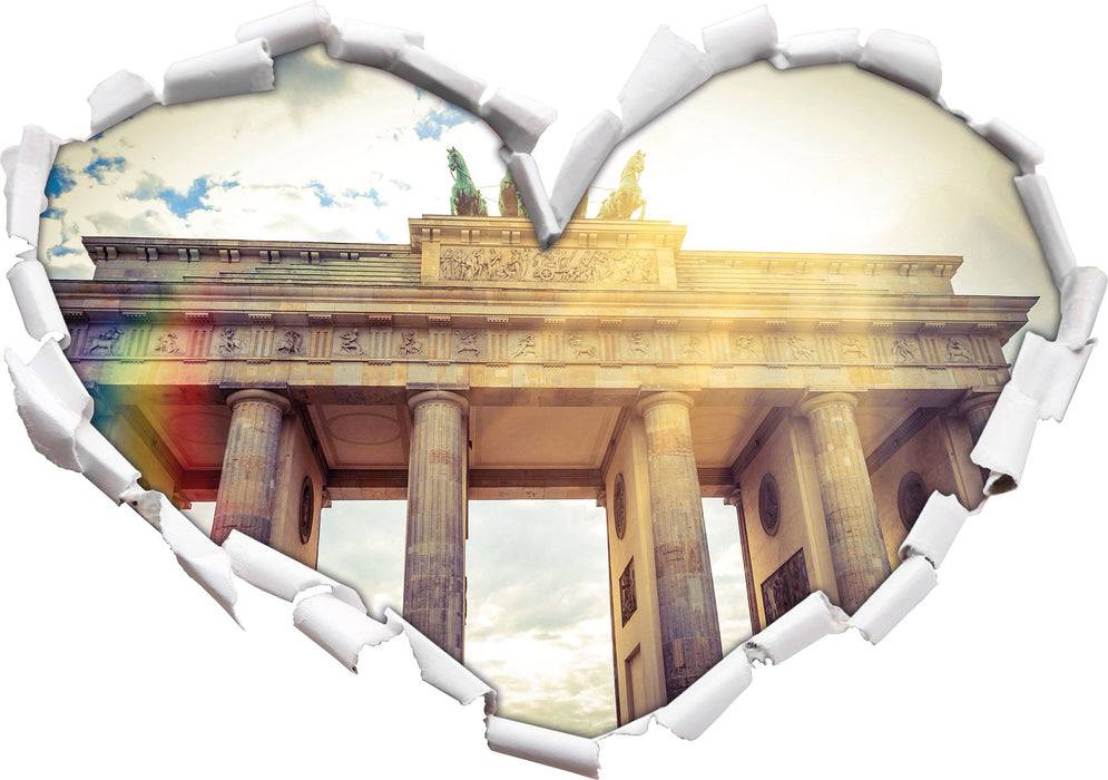 Pixxprint Brandenburger Tor in Berlin, 3D Wandtattoo Begrenzt auf 3 Tage