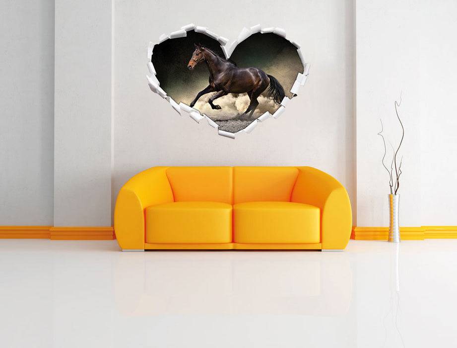 Pixxprint Anmutiges dunkles Pferd, 3D Wandtattoo 50% Rabatt für begrenzte Zeit