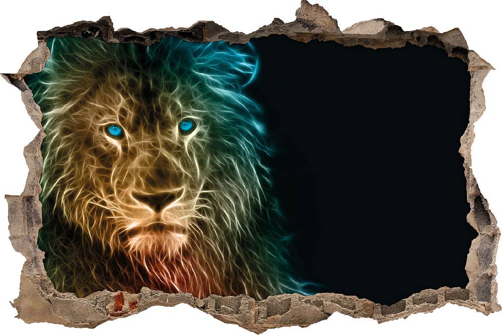 Pixxprint Stolzer Löwe Abstrakt, 3D Wandtattoo 2025