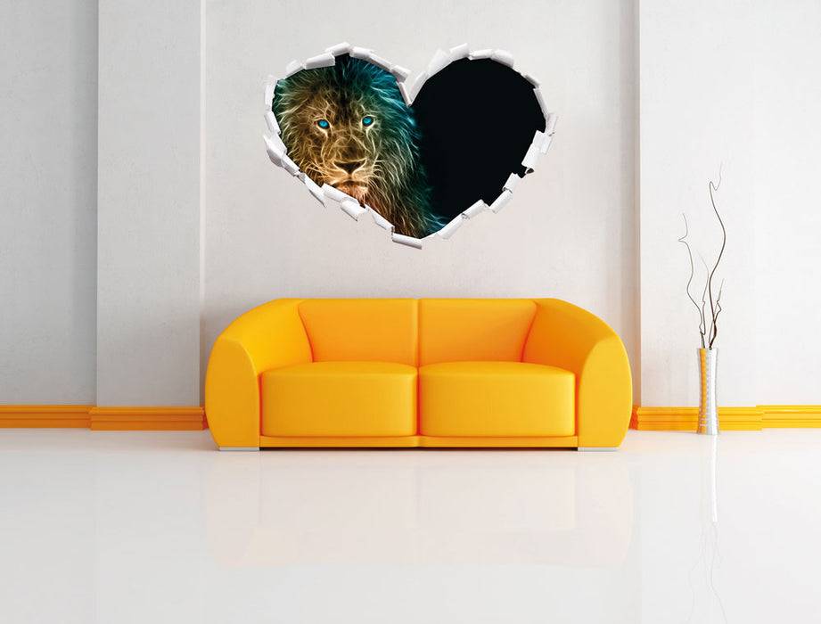 Pixxprint Stolzer Löwe Abstrakt, 3D Wandtattoo 2025