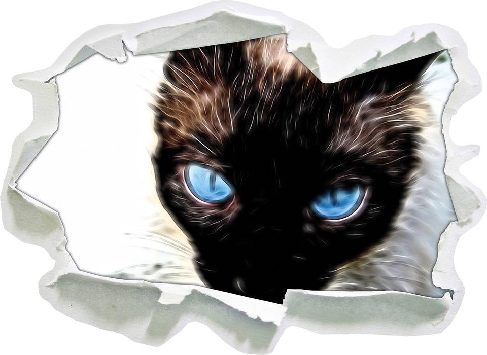 Pixxprint Schwarze elegante Katze, 3D Wandtattoo Online