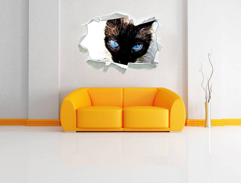Pixxprint Schwarze elegante Katze, 3D Wandtattoo Online