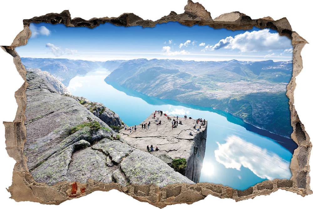 Pixxprint Preikestolen Lysefjord Norwegen, 3D Wandtattoo