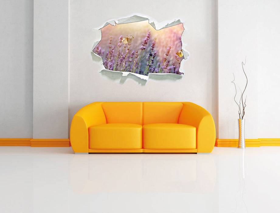 Pixxprint Schmetterlinge auf Lavendelblumen, 3D Wandtattoo Hotsell