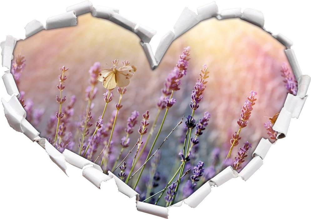Pixxprint Schmetterlinge auf Lavendelblumen, 3D Wandtattoo Hotsell