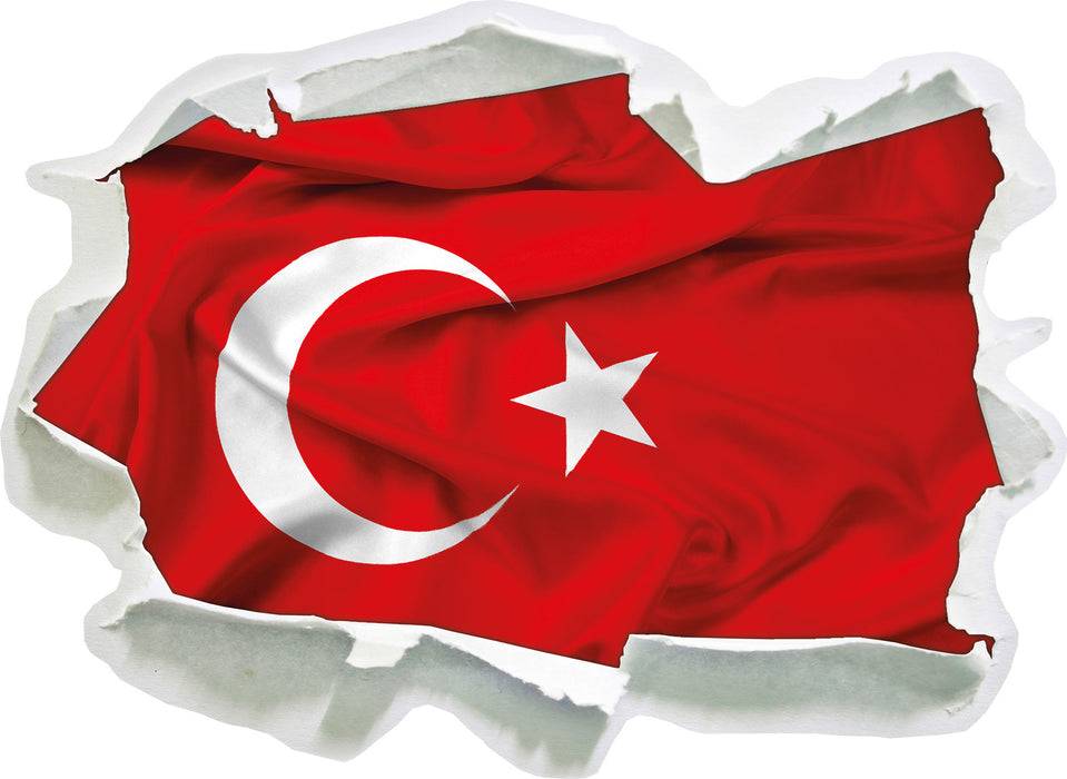Pixxprint Turkey flag Türkei Flagge, 3D Wandtattoo Fabrik Onlineshop