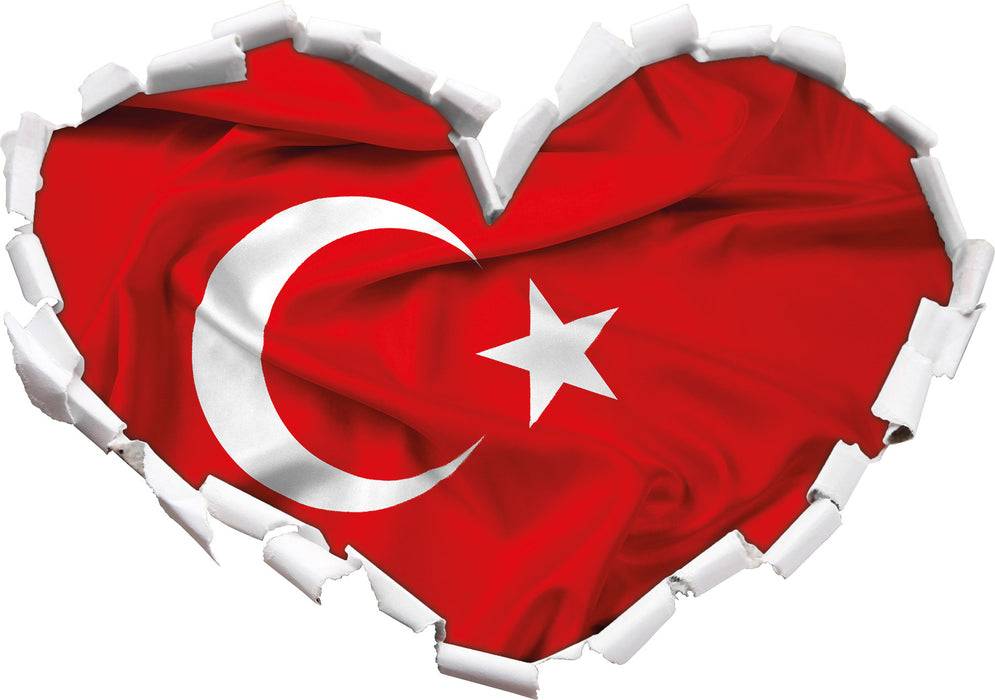 Pixxprint Turkey flag Türkei Flagge, 3D Wandtattoo Fabrik Onlineshop
