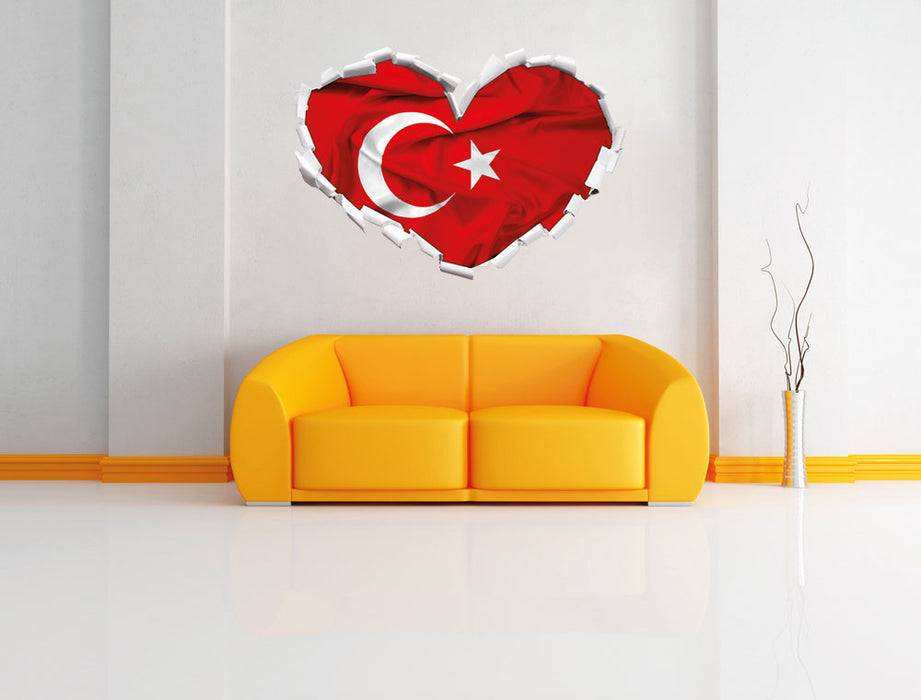 Pixxprint Turkey flag Türkei Flagge, 3D Wandtattoo Fabrik Onlineshop