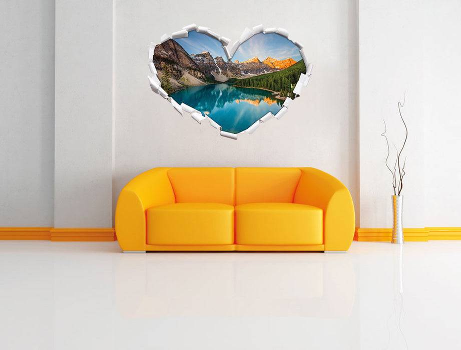 Pixxprint Bergsee, 3D Wandtattoo Flash Sale