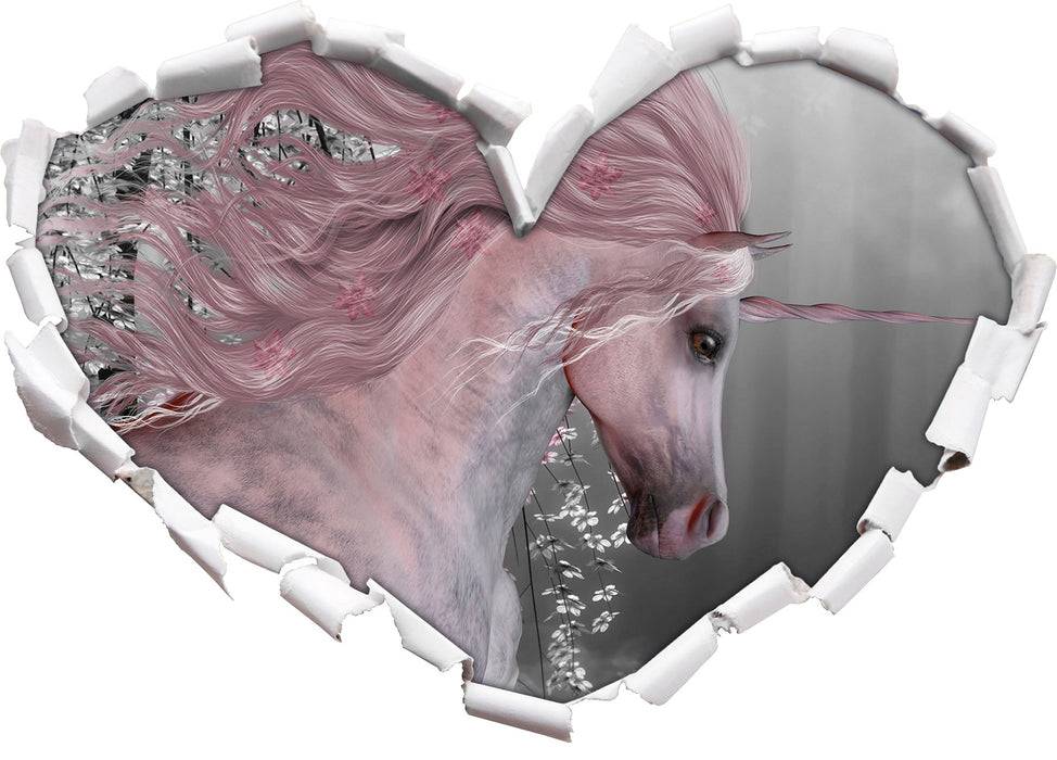 Pixxprint wunderbares Einhorn, 3D Wandtattoo Black Friday