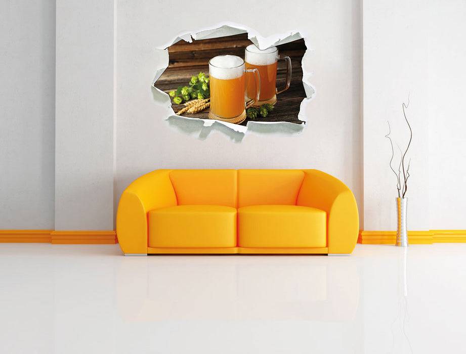 Pixxprint Köstliches Bier mit Hopfenblüten, 3D Wandtattoo Heißer Verkauf