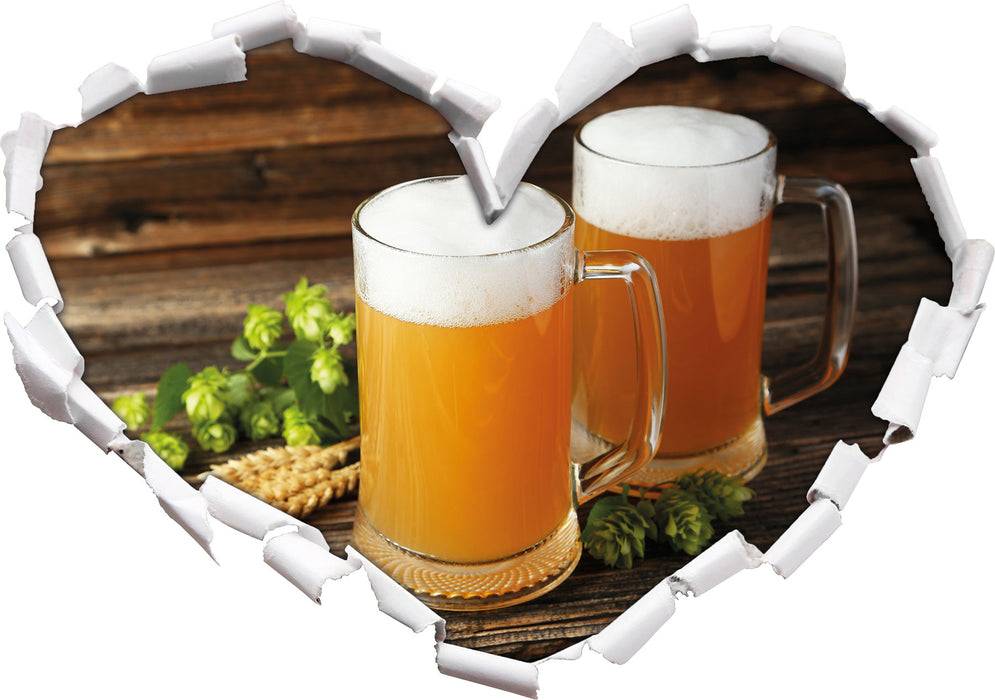 Pixxprint Köstliches Bier mit Hopfenblüten, 3D Wandtattoo Heißer Verkauf