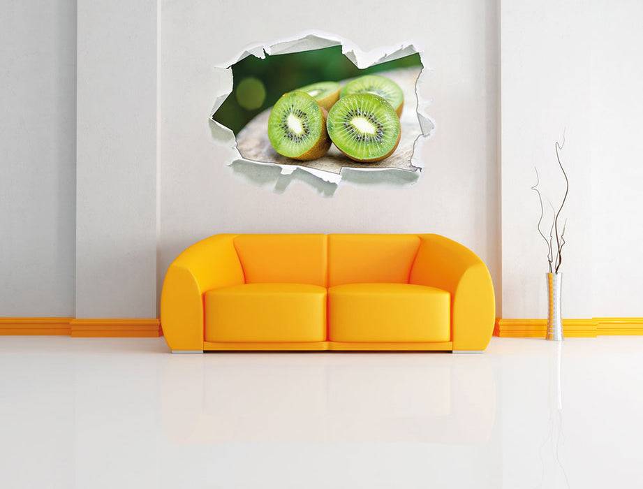 Pixxprint Leckere aufgeschnittene Kiwis, 3D Wandtattoo Exklusive Angebote