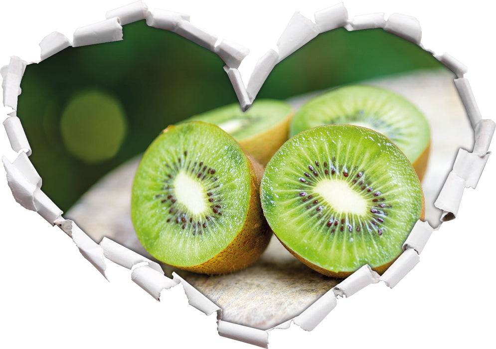 Pixxprint Leckere aufgeschnittene Kiwis, 3D Wandtattoo Exklusive Angebote