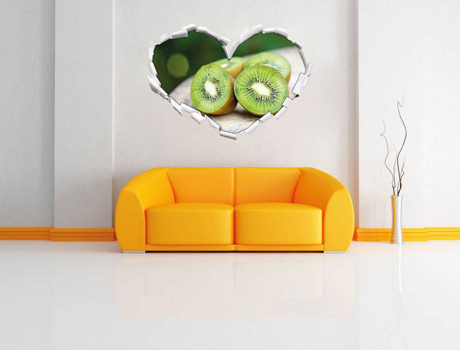 Pixxprint Leckere aufgeschnittene Kiwis, 3D Wandtattoo Exklusive Angebote