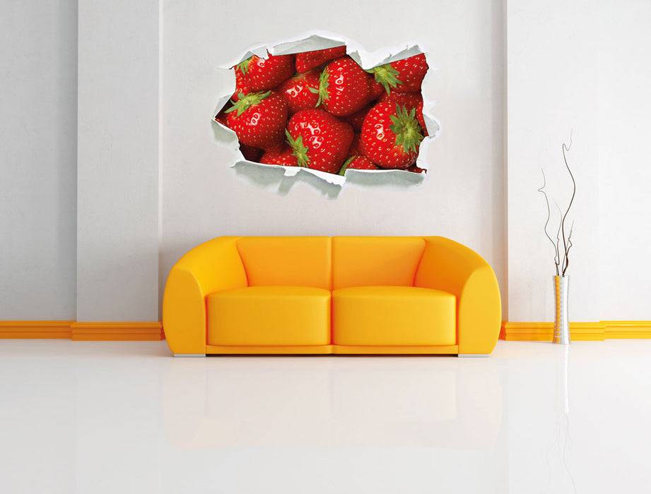 Pixxprint Leckere frische Erdbeeren, 3D Wandtattoo Blitzangebot