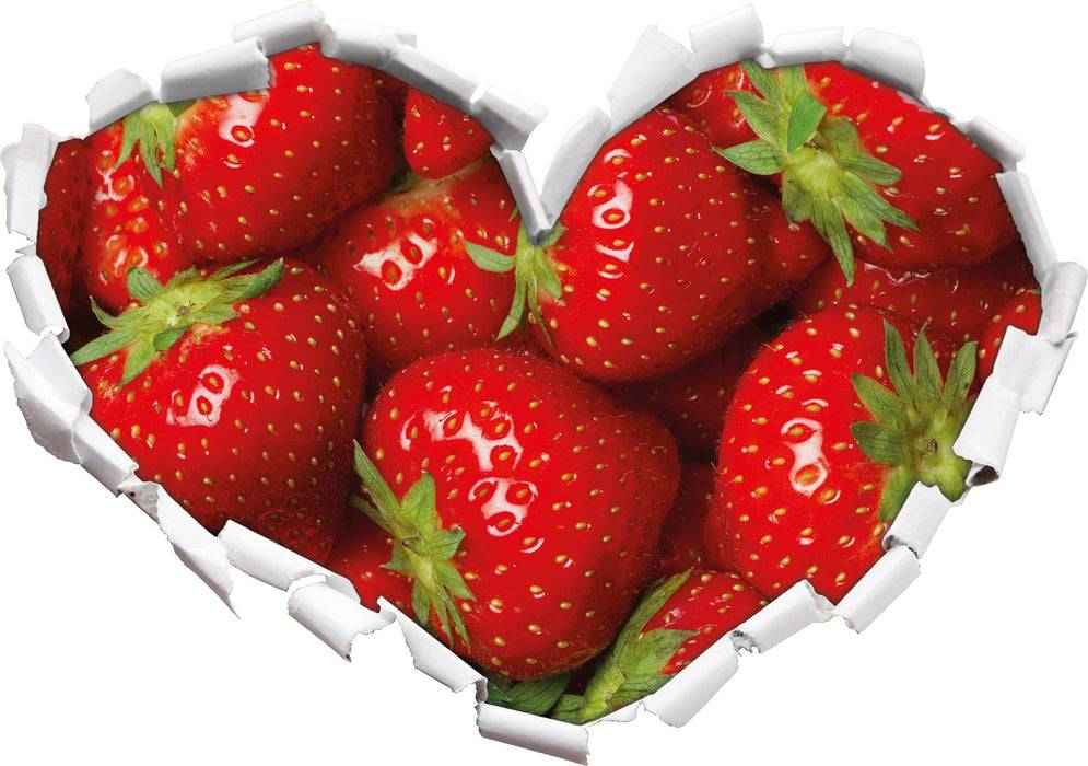 Pixxprint Leckere frische Erdbeeren, 3D Wandtattoo Blitzangebot