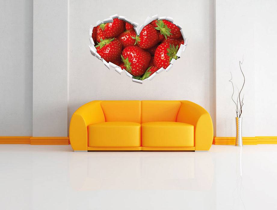 Pixxprint Leckere frische Erdbeeren, 3D Wandtattoo Blitzangebot