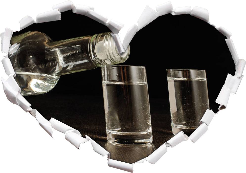 Pixxprint Vodka wird eingeschenkt, 3D Wandtattoo Bestseller