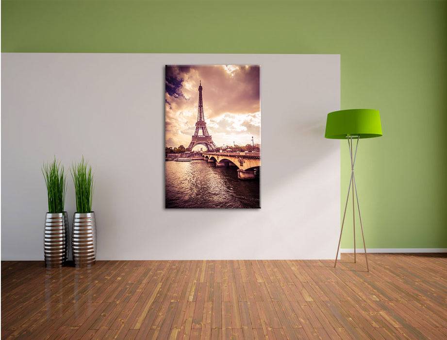 Pixxprint Eiffelturm in Paris, Leinwandbild Super Sparpreis