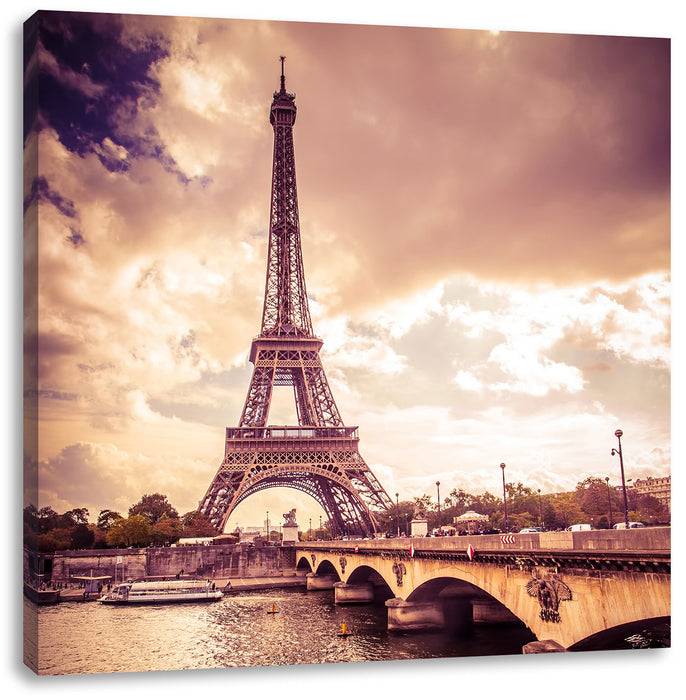 Pixxprint Eiffelturm in Paris, Leinwandbild Super Sparpreis