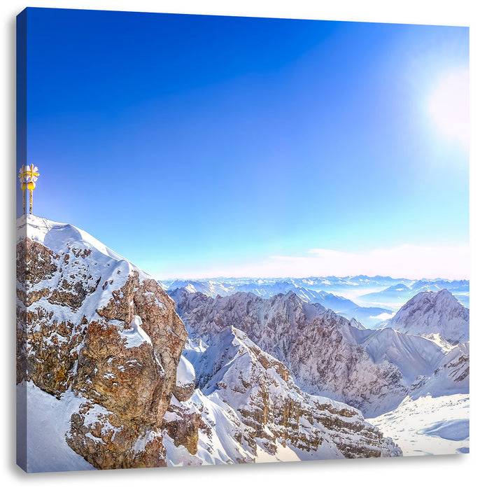 Pixxprint Zugspitze im Sonnenlicht, Leinwandbild Bis zu 60% Rabatt