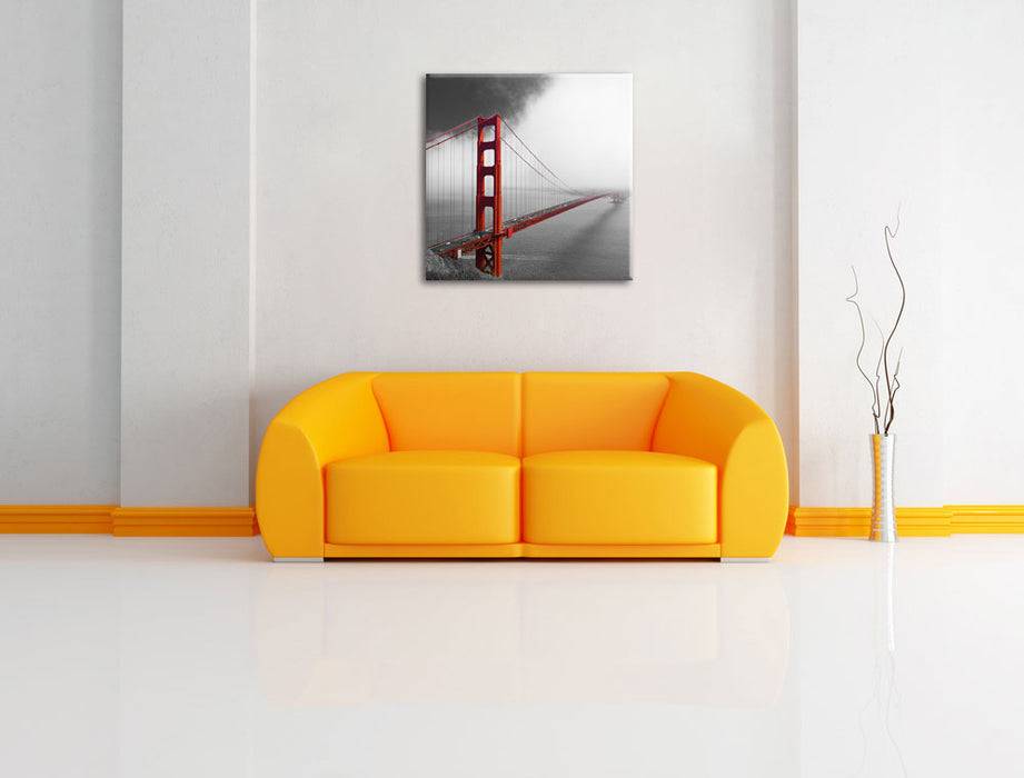 Pixxprint Golden Gate Bridge USA, Leinwandbild Nur für heute