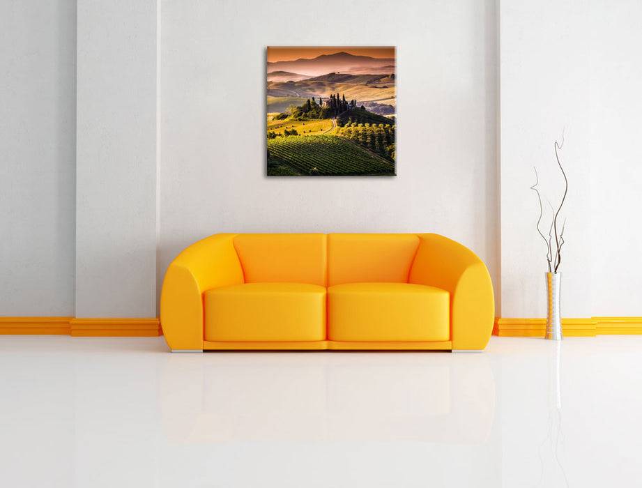 Pixxprint Wunderschöne Landschaft Toskana, Leinwandbild Bis zu 55% Rabatt