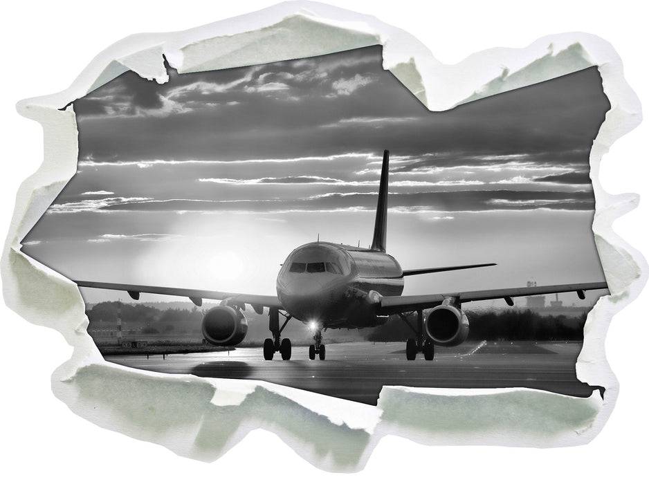 Pixxprint Landendes Flugzeug, 3D Wandtattoo Im Verkauf