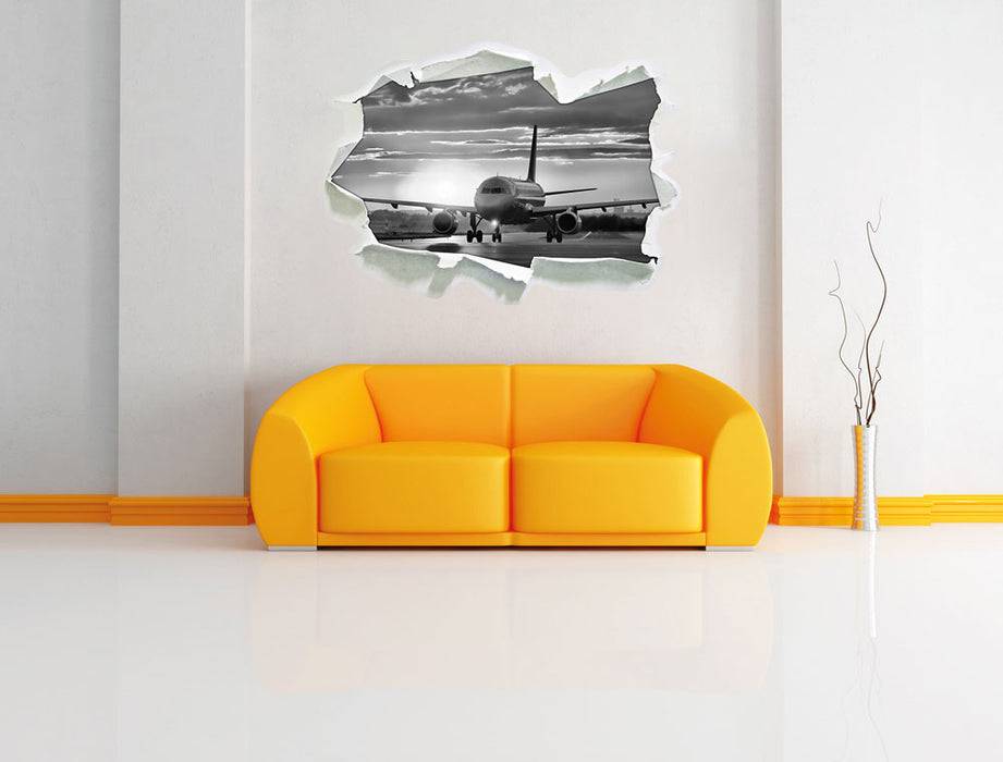 Pixxprint Landendes Flugzeug, 3D Wandtattoo Im Verkauf