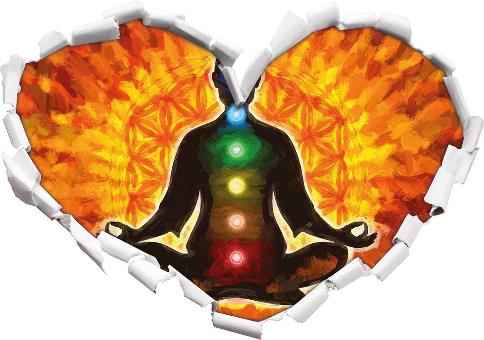 Pixxprint Meditation mit den 7 Chakren Kunst, 3D Wandtattoo Online