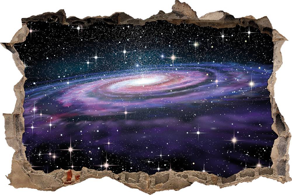 Pixxprint Spiralgalaxie im Weltall, 3D Wandtattoo