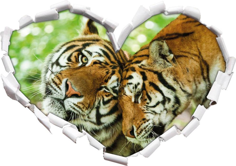 Pixxprint Zwei liebkosende Tiger, 3D Wandtattoo Hotsell