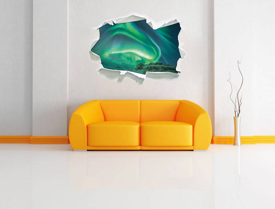 Pixxprint Nordlichter über Island, 3D Wandtattoo im Angebot