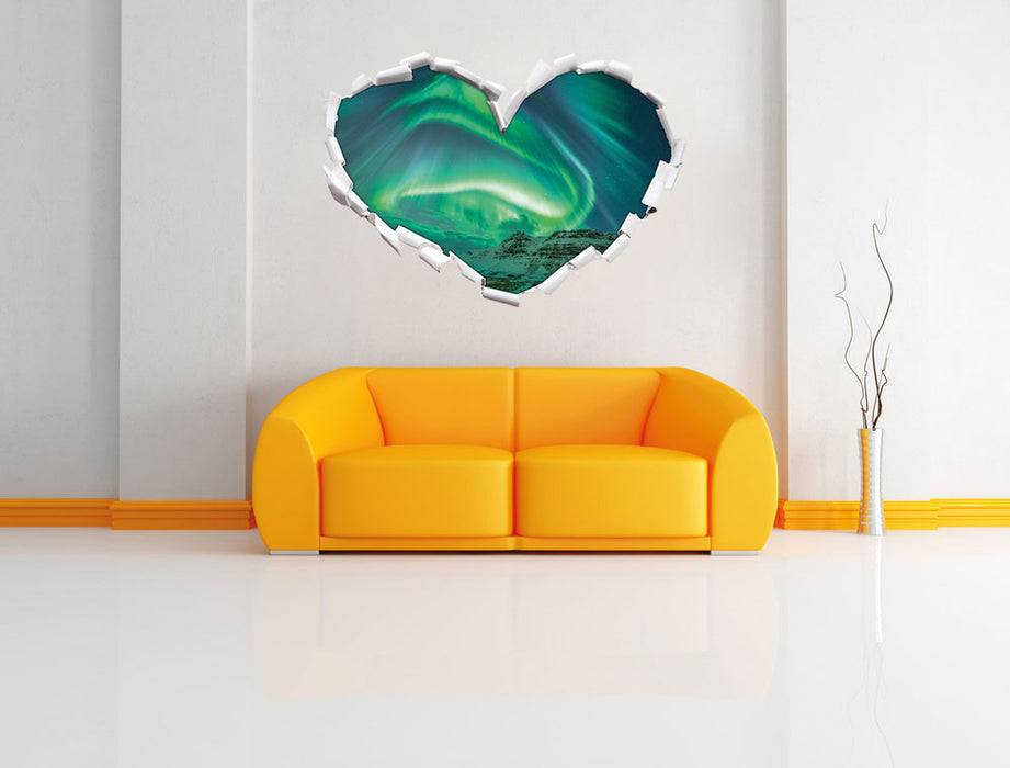 Pixxprint Nordlichter über Island, 3D Wandtattoo im Angebot