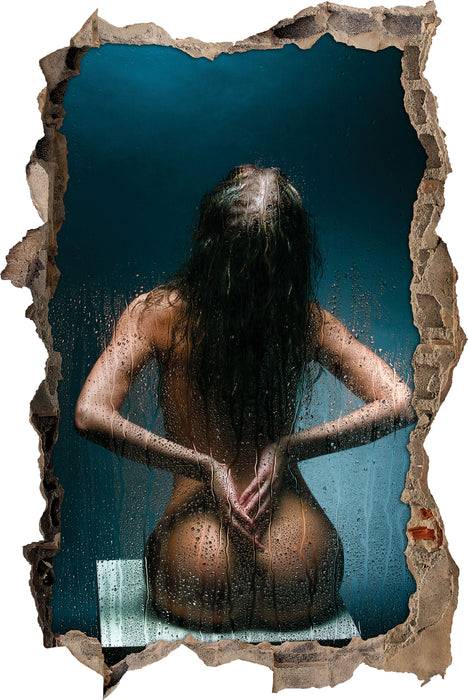 Pixxprint Nackte Frau, 3D Wandtattoo