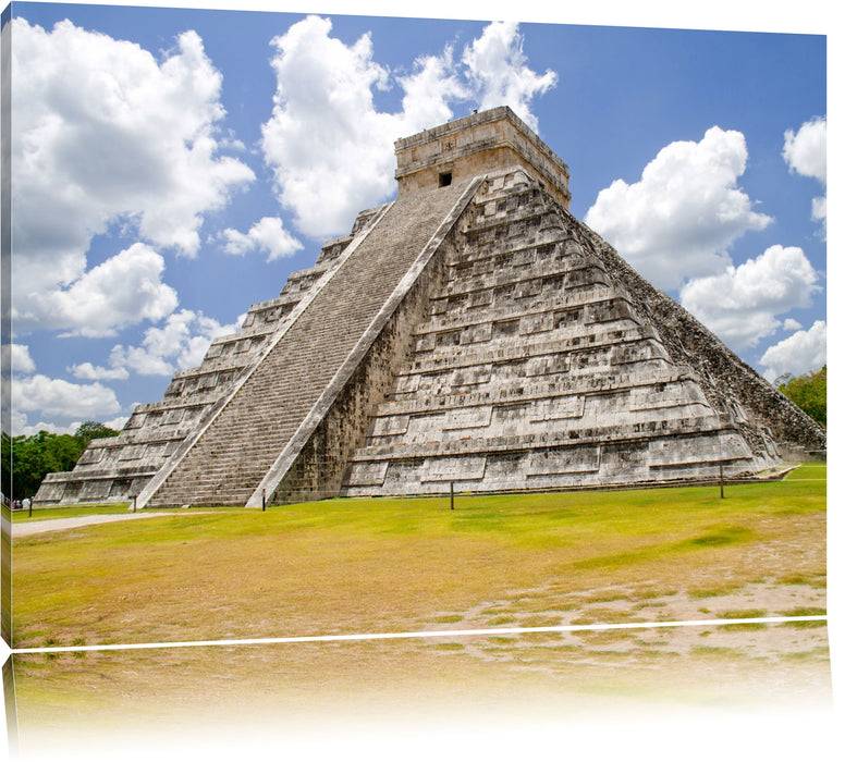 Pixxprint Maya Pyramide in Mexico, Leinwandbild
