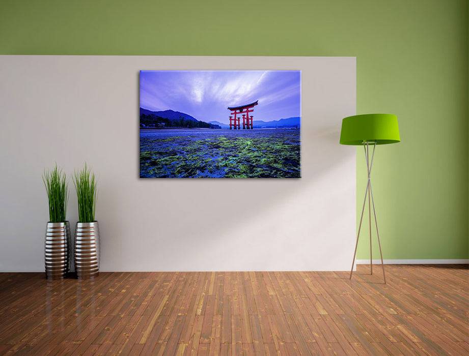 Pixxprint Torii in Hiroshima Japan, Leinwandbild Günstig kaufen